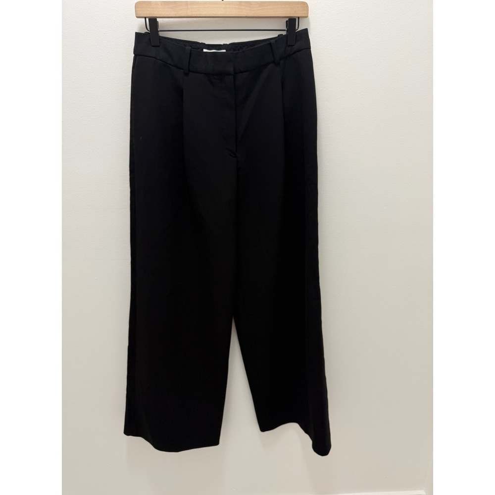 Babaton Decade Black Wide Leg Dress Pants High Waisted Trousers Size 8 Office - Picture 2 of 11